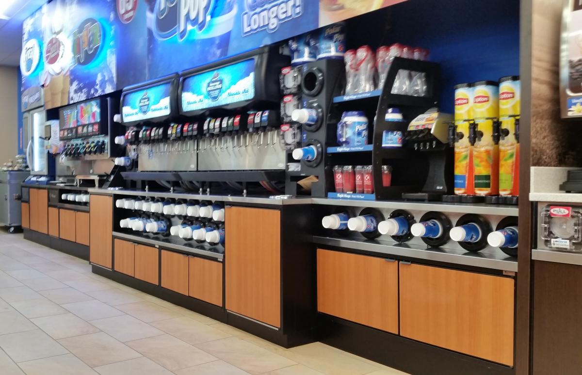 beverage counter with sink commercial kitchen